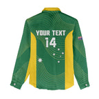 Custom Bowls Australia Women Casual Shirt National Color Curve Sporty - Aussie Hoodie