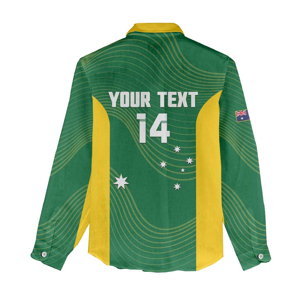 Custom Bowls Australia Women Casual Shirt National Color Curve Sporty - Aussie Hoodie