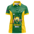 Custom Bowls Australia Women Polo Shirt National Color Curve Sporty - Aussie Hoodie