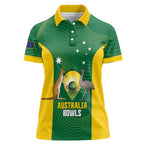 Custom Bowls Australia Women Polo Shirt National Color Curve Sporty - Aussie Hoodie