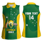 Custom Bowls Australia Women Sleeveless Polo Shirt National Color Curve Sporty - Aussie Hoodie