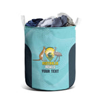 Custom Bowls Australia Laundry Basket Teal Color Curve Sporty - Aussie Hoodie