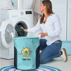 Custom Bowls Australia Laundry Basket Teal Color Curve Sporty - Aussie Hoodie