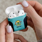 Custom Bowls Australia AirPods Case Teal Color Curve Sporty - Aussie Hoodie