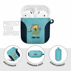 Custom Bowls Australia AirPods Case Teal Color Curve Sporty - Aussie Hoodie