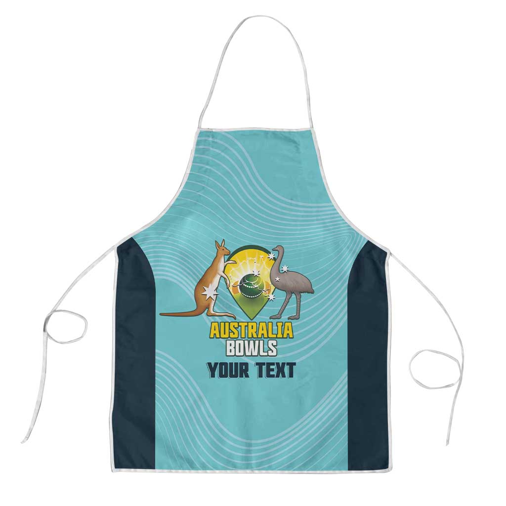Custom Bowls Australia Apron Teal Color Curve Sporty - Aussie Hoodie