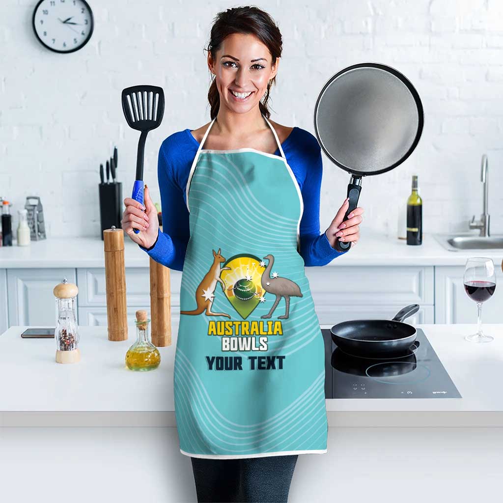 Custom Bowls Australia Apron Teal Color Curve Sporty - Aussie Hoodie