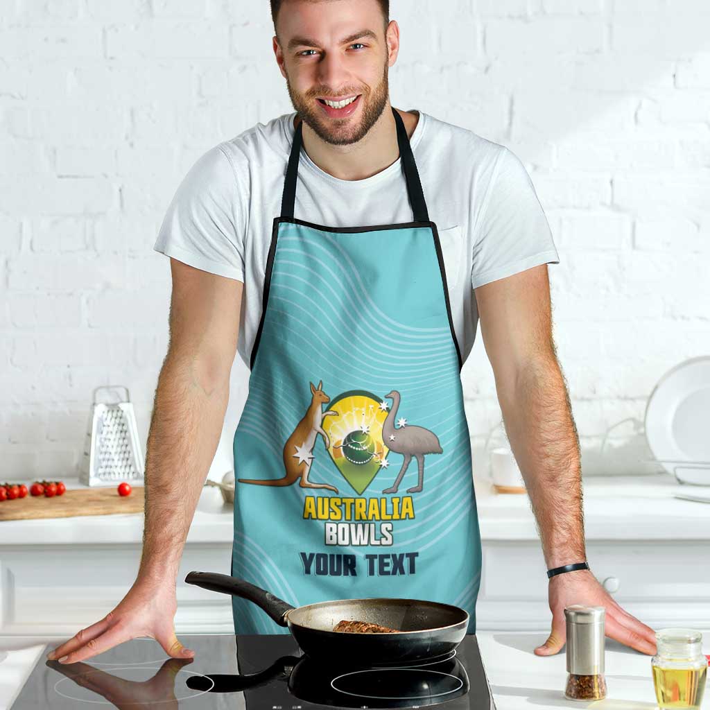 Custom Bowls Australia Apron Teal Color Curve Sporty - Aussie Hoodie