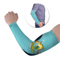 Custom Bowls Australia Arm Sleeves Teal Color Curve Sporty - Aussie Hoodie