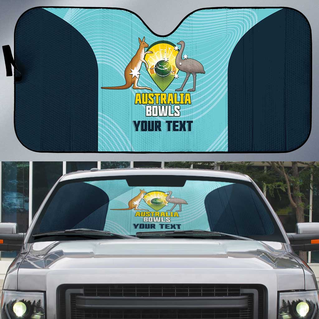 Custom Bowls Australia Auto Sun Shade Teal Color Curve Sporty - Aussie Hoodie