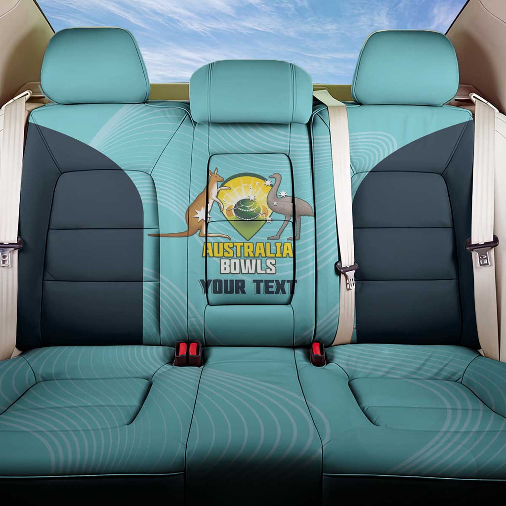 Custom Bowls Australia Back Car Seat Cover Teal Color Curve Sporty - Aussie Hoodie