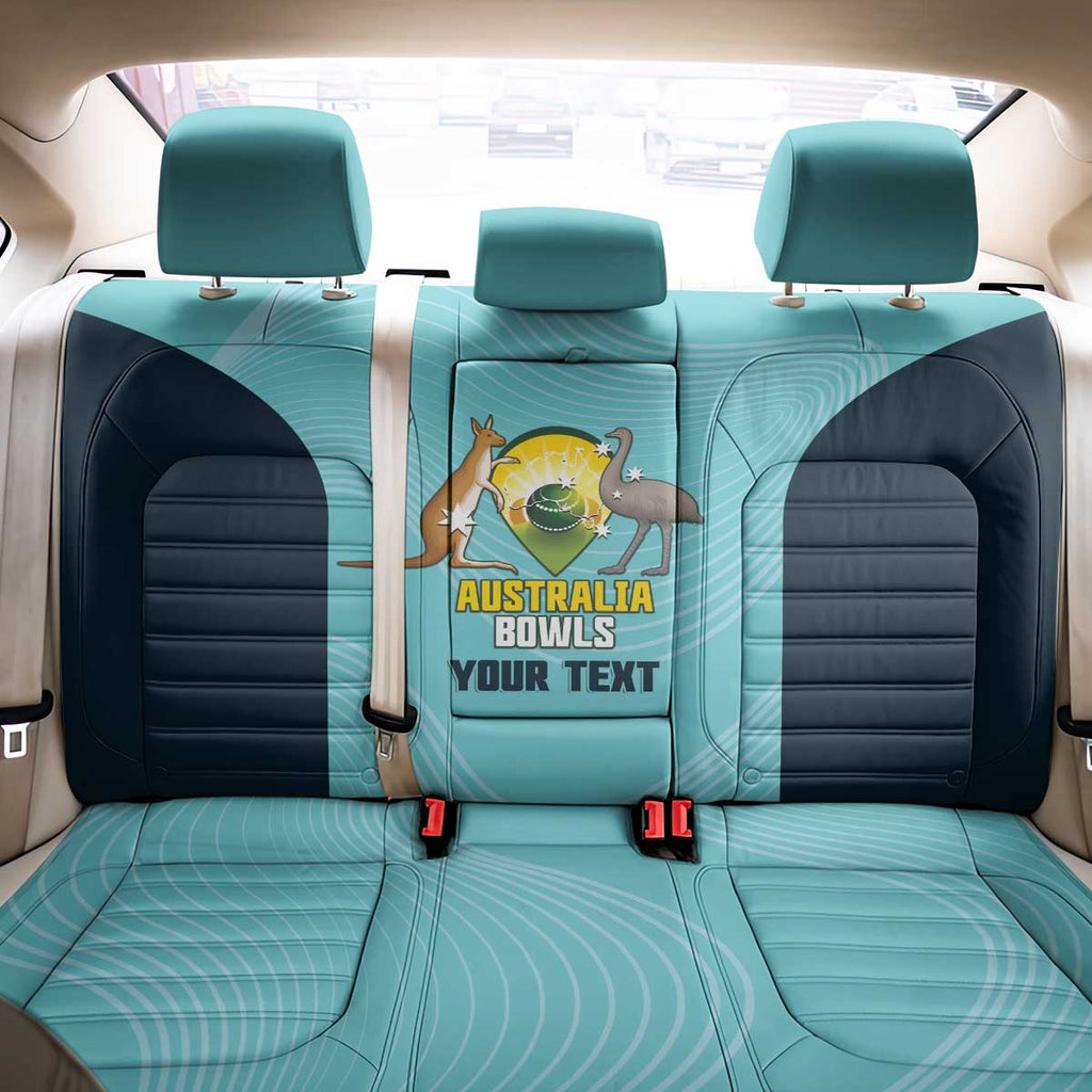 Custom Bowls Australia Back Car Seat Cover Teal Color Curve Sporty - Aussie Hoodie