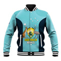Custom Bowls Australia Baseball Jacket Teal Color Curve Sporty - Aussie Hoodie