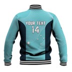 Custom Bowls Australia Baseball Jacket Teal Color Curve Sporty - Aussie Hoodie