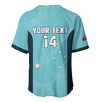 Custom Bowls Australia Baseball Jersey Teal Color Curve Sporty - Aussie Hoodie