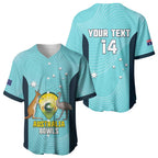 Custom Bowls Australia Baseball Jersey Teal Color Curve Sporty - Aussie Hoodie