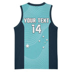 Custom Bowls Australia Basketball Jersey Teal Color Curve Sporty - Aussie Hoodie