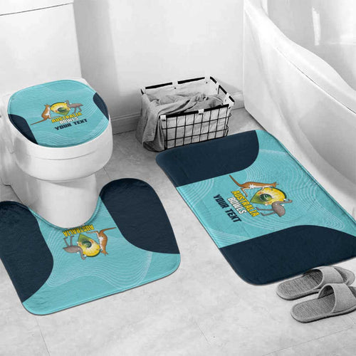 Custom Bowls Australia Bathroom Set Teal Color Curve Sporty - Aussie Hoodie