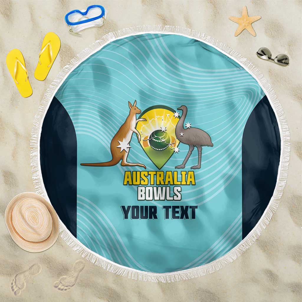 Custom Bowls Australia Beach Blanket Teal Color Curve Sporty - Aussie Hoodie