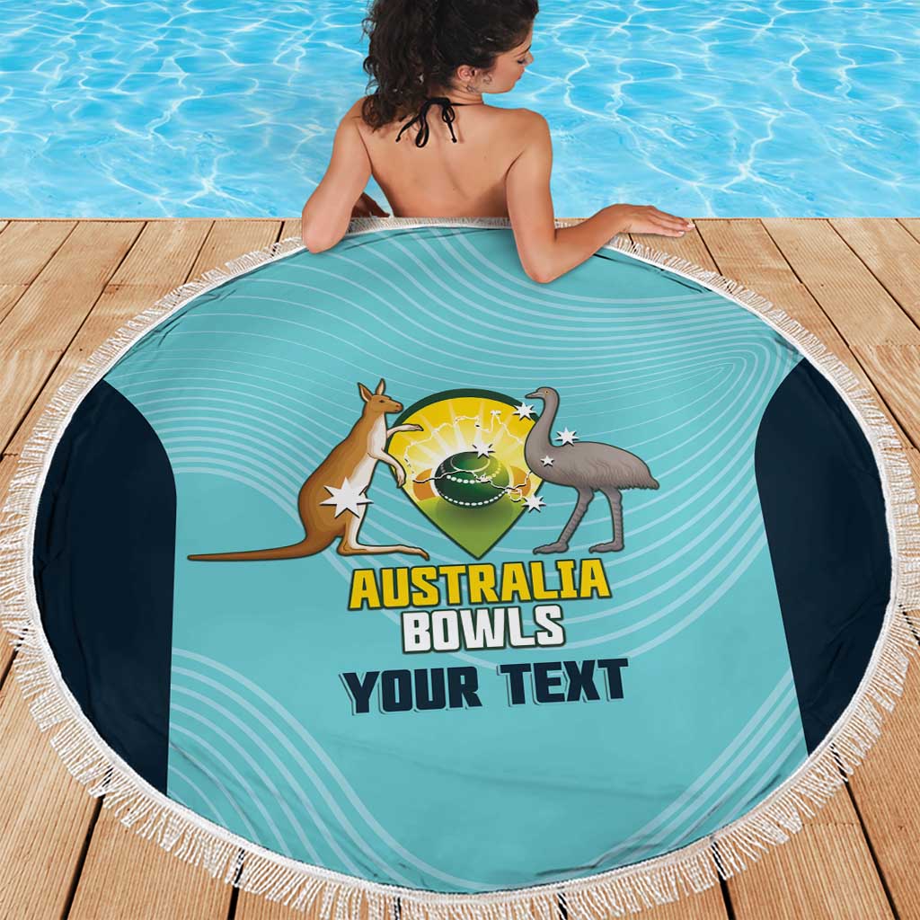 Custom Bowls Australia Beach Blanket Teal Color Curve Sporty - Aussie Hoodie