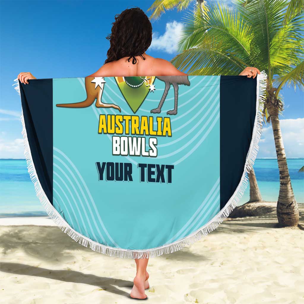 Custom Bowls Australia Beach Blanket Teal Color Curve Sporty - Aussie Hoodie