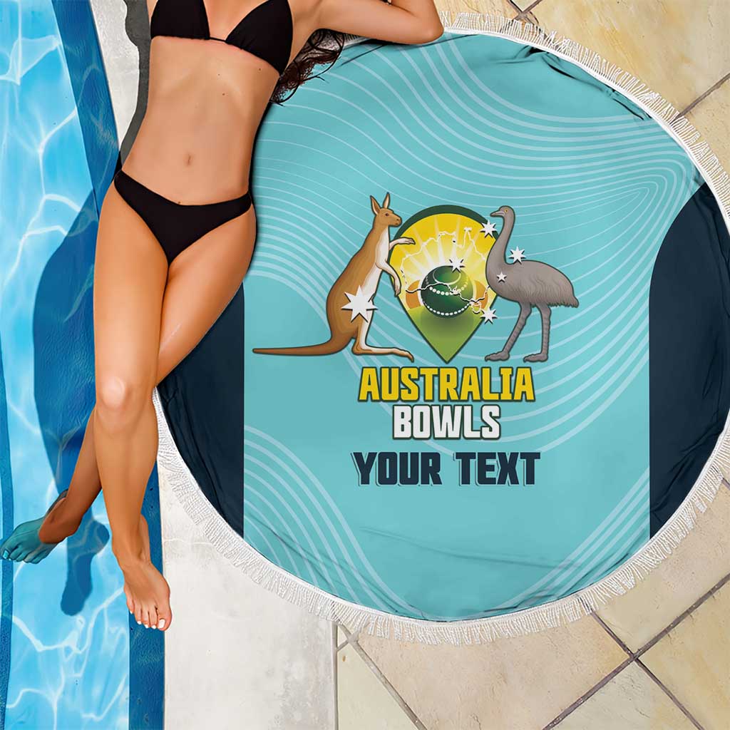 Custom Bowls Australia Beach Blanket Teal Color Curve Sporty - Aussie Hoodie