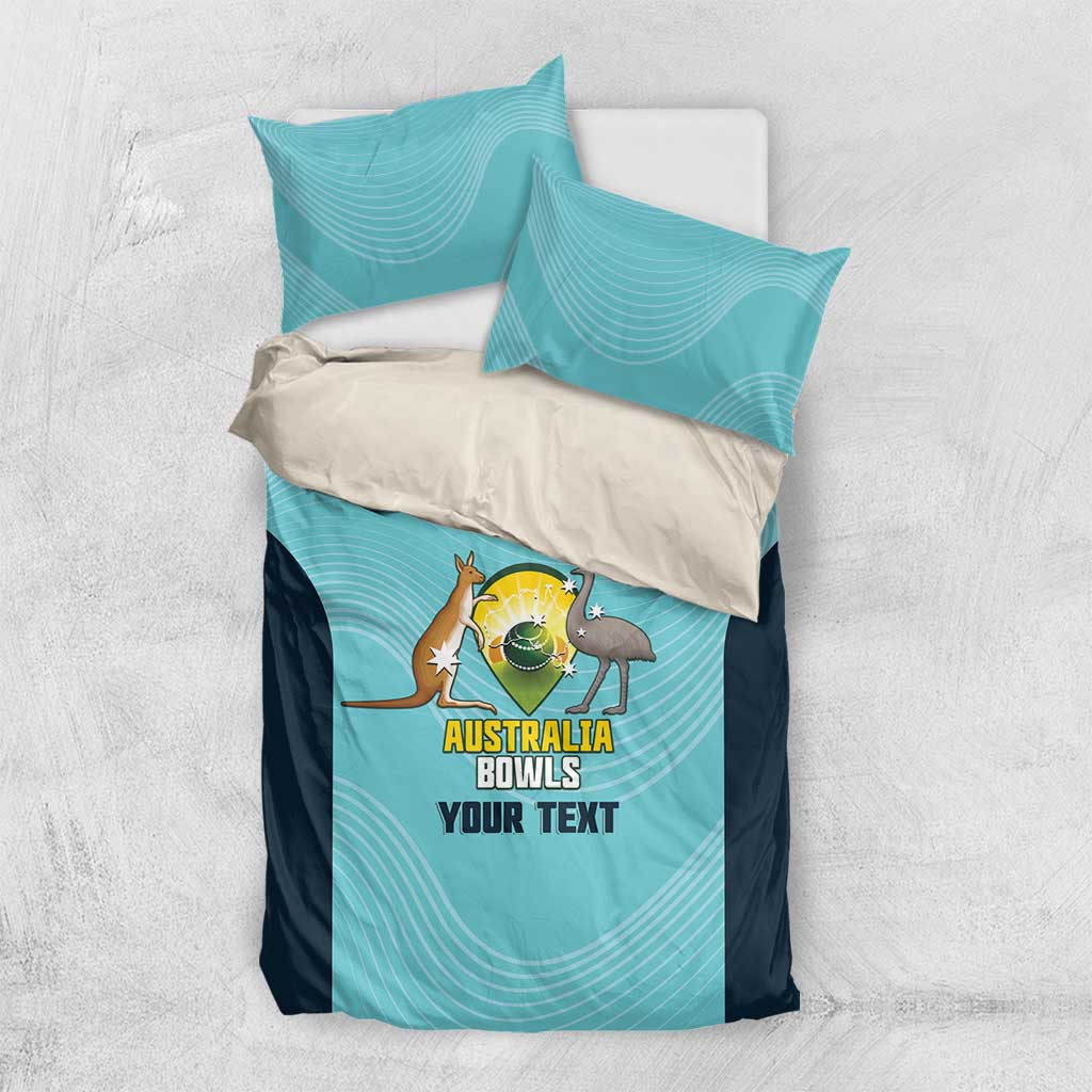 Custom Bowls Australia Bedding Set Teal Color Curve Sporty - Aussie Hoodie