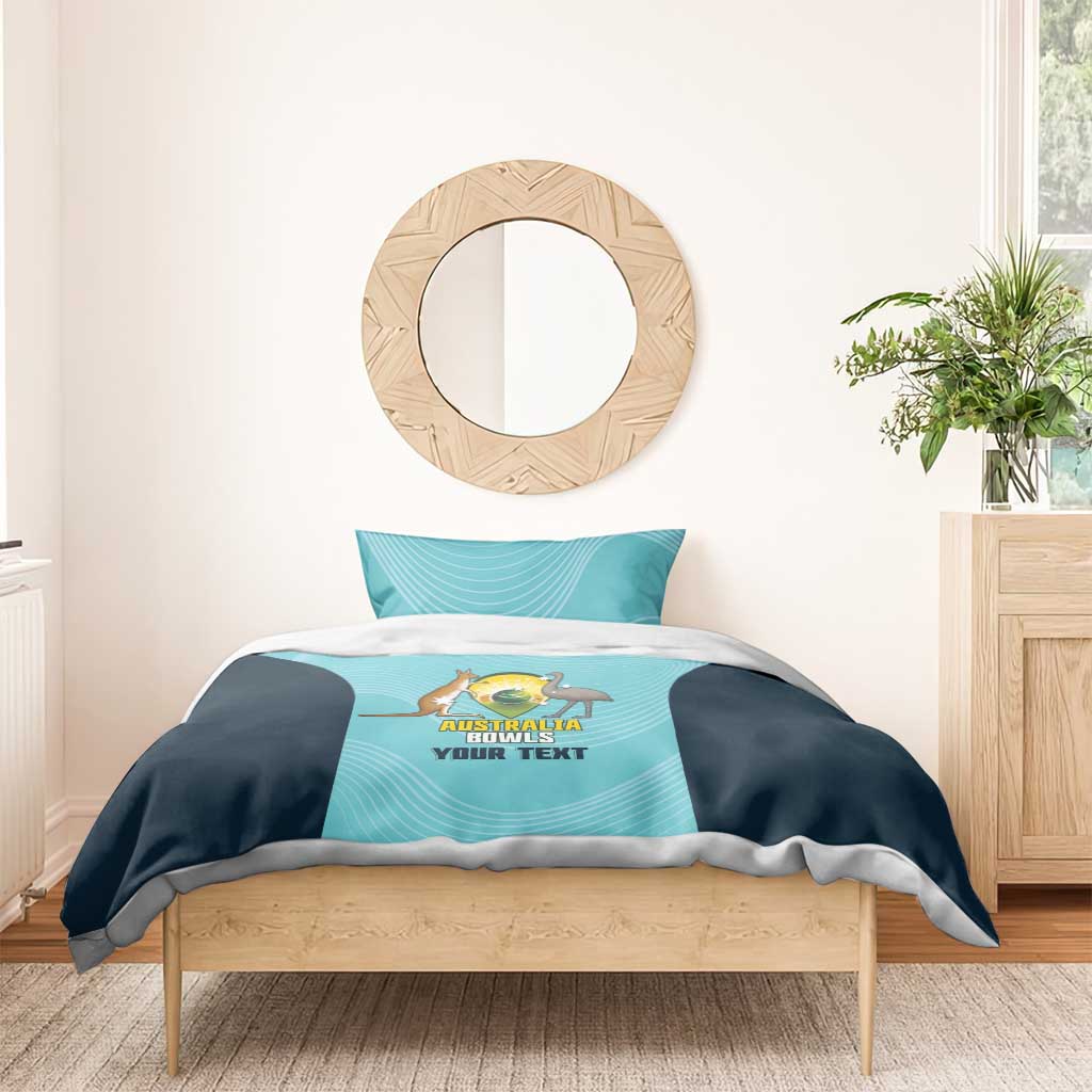 Custom Bowls Australia Bedding Set Teal Color Curve Sporty - Aussie Hoodie