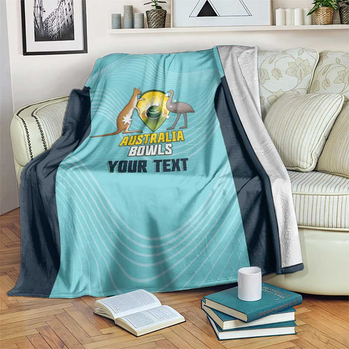 Custom Bowls Australia Blanket Teal Color Curve Sporty - Aussie Hoodie