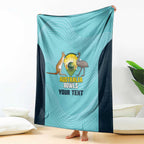 Custom Bowls Australia Blanket Teal Color Curve Sporty - Aussie Hoodie