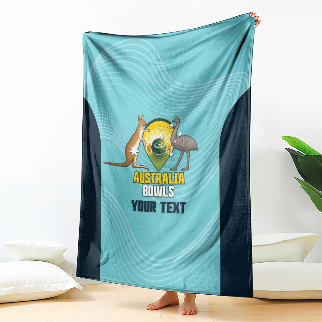 Custom Bowls Australia Blanket Teal Color Curve Sporty - Aussie Hoodie