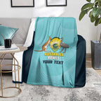 Custom Bowls Australia Blanket Teal Color Curve Sporty - Aussie Hoodie