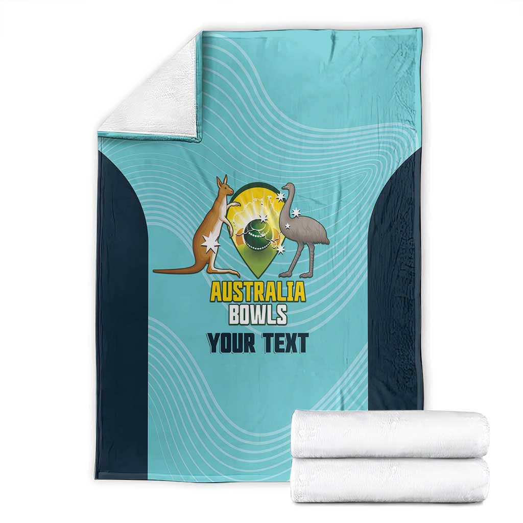 Custom Bowls Australia Blanket Teal Color Curve Sporty - Aussie Hoodie