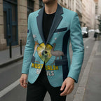 Custom Bowls Australia Blazer Teal Color Curve Sporty - Aussie Hoodie