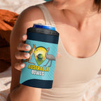 Custom Bowls Australia 4 in 1 Can Cooler Tumbler Teal Color Curve Sporty - Aussie Hoodie