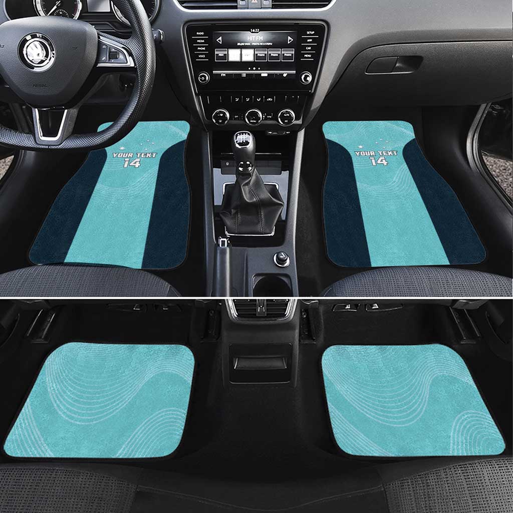 Custom Bowls Australia Car Mats Teal Color Curve Sporty - Aussie Hoodie