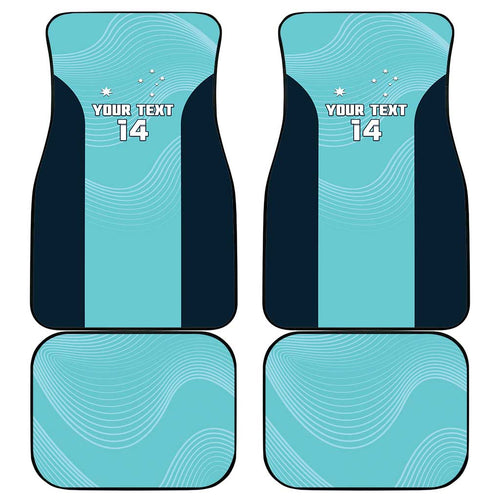 Custom Bowls Australia Car Mats Teal Color Curve Sporty - Aussie Hoodie