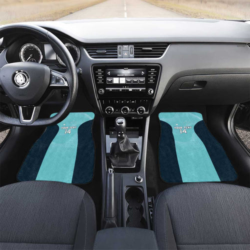 Custom Bowls Australia Car Mats Teal Color Curve Sporty - Aussie Hoodie