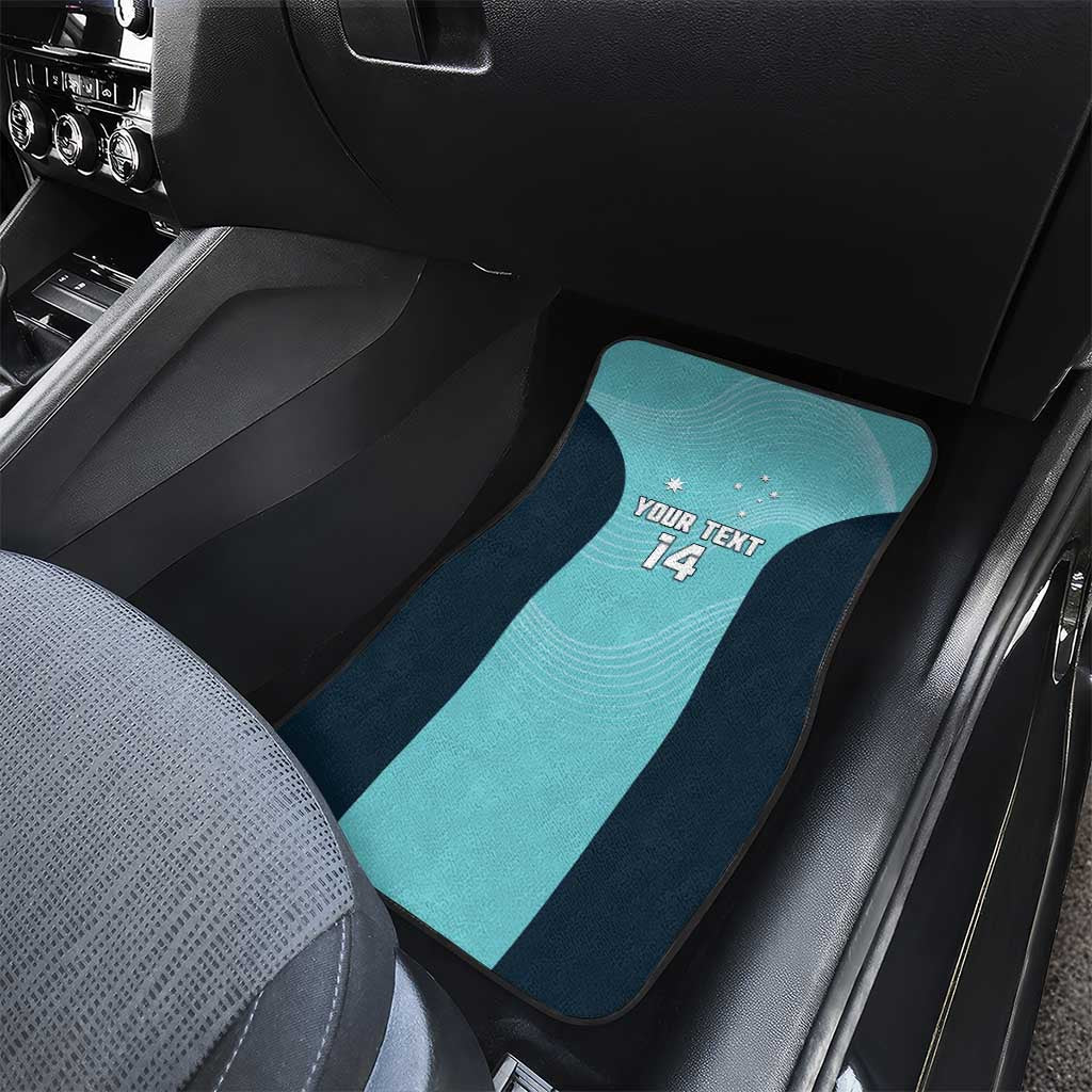 Custom Bowls Australia Car Mats Teal Color Curve Sporty - Aussie Hoodie