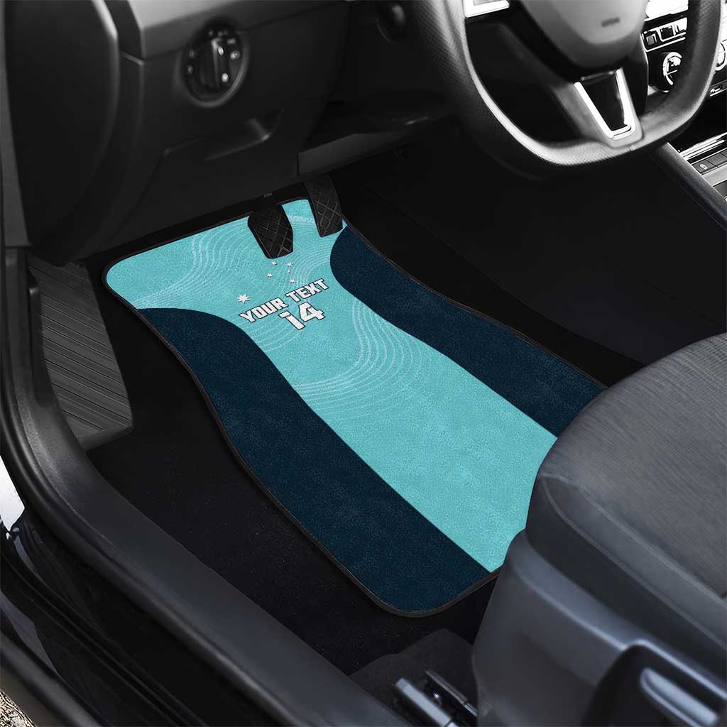 Custom Bowls Australia Car Mats Teal Color Curve Sporty - Aussie Hoodie