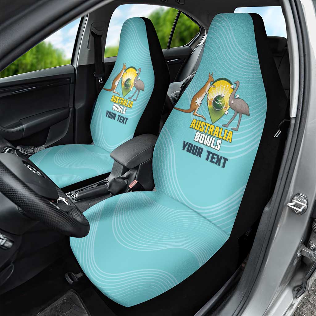 Custom Bowls Australia Car Seat Cover Teal Color Curve Sporty - Aussie Hoodie