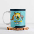 Custom Bowls Australia Ceramic Mug Teal Color Curve Sporty - Aussie Hoodie