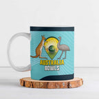 Custom Bowls Australia Ceramic Mug Teal Color Curve Sporty - Aussie Hoodie