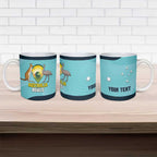 Custom Bowls Australia Ceramic Mug Teal Color Curve Sporty - Aussie Hoodie