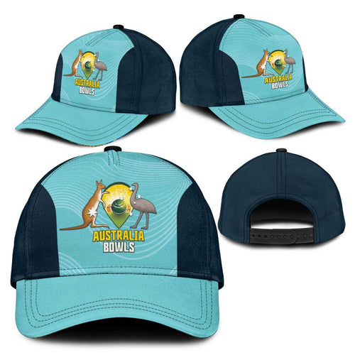 Bowls Australia Classic Cap Teal Color Curve Sporty - Aussie Hoodie