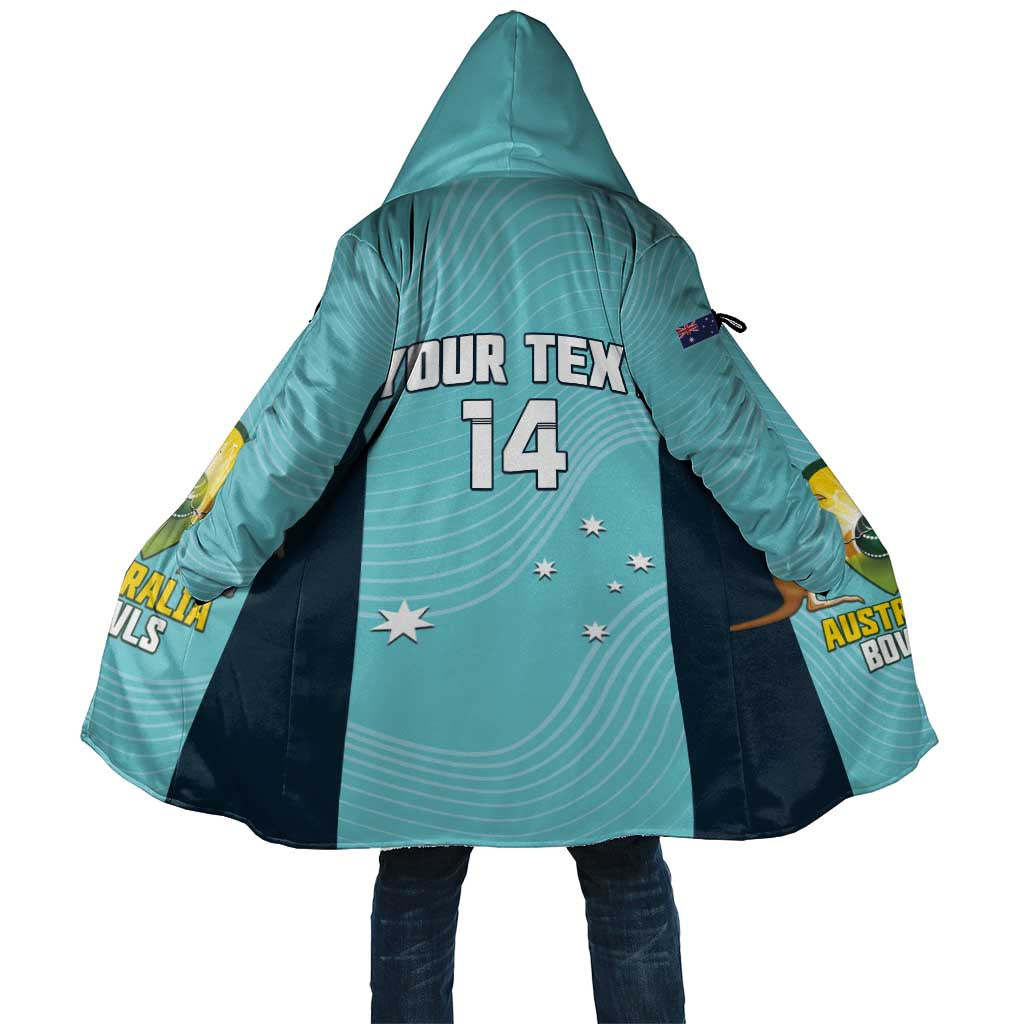 Custom Bowls Australia Cloak Teal Color Curve Sporty - Aussie Hoodie