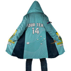 Custom Bowls Australia Cloak Teal Color Curve Sporty - Aussie Hoodie