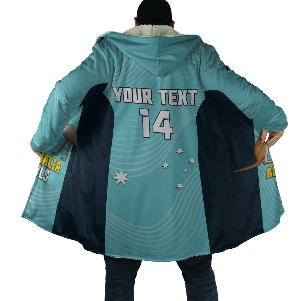 Custom Bowls Australia Cloak Teal Color Curve Sporty - Aussie Hoodie