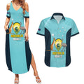 Custom Bowls Australia Couples Matching Summer Maxi Dress and Hawaiian Shirt Teal Color Curve Sporty - Aussie Hoodie