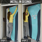Custom Bowls Australia Door Cover Teal Color Curve Sporty - Aussie Hoodie